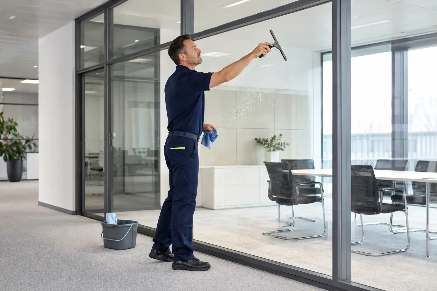Velox Glasreinigung in einem modernen Büro